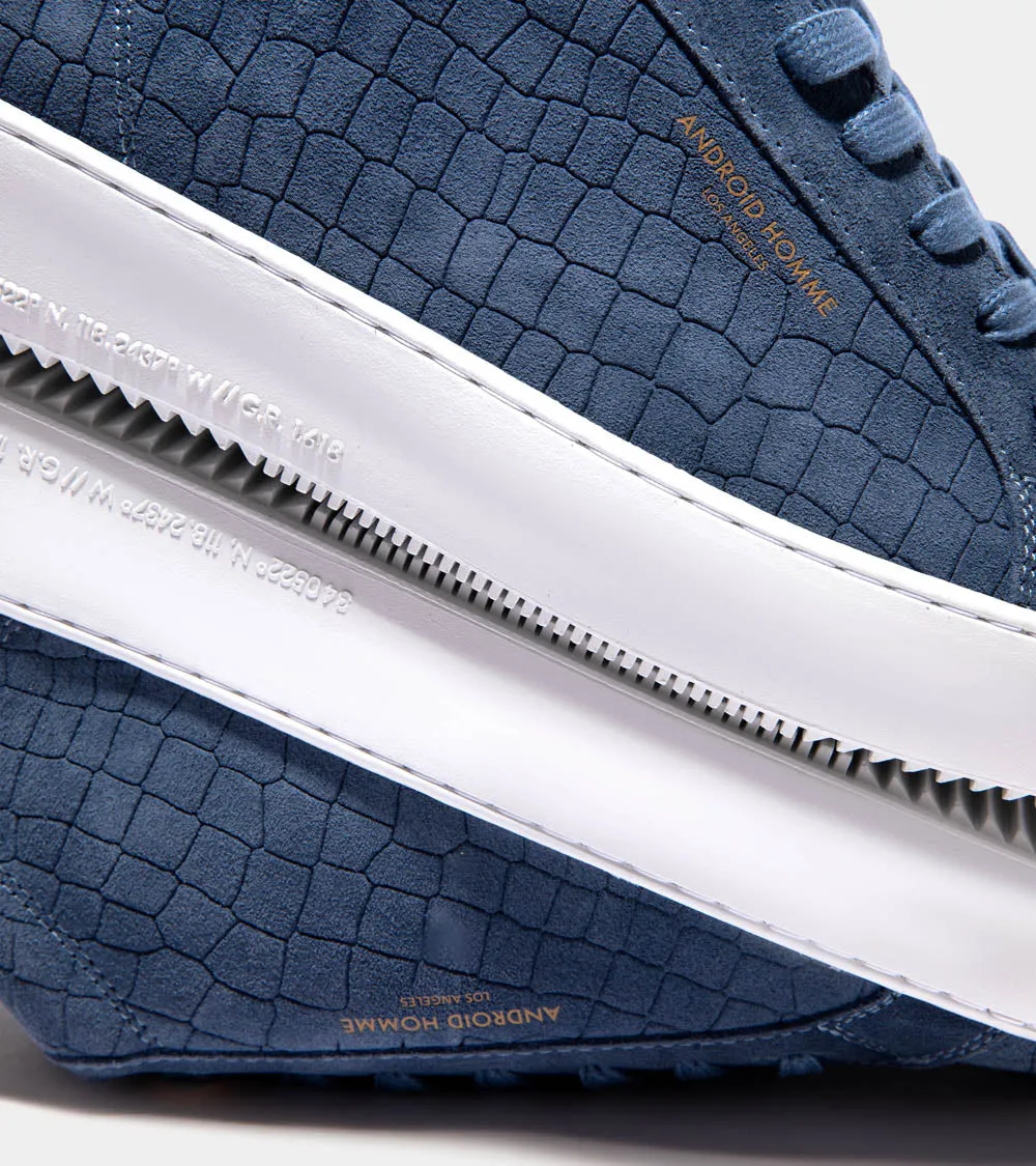 Zuma | Blue Caiman Croc Emboss Suede AHP241-12