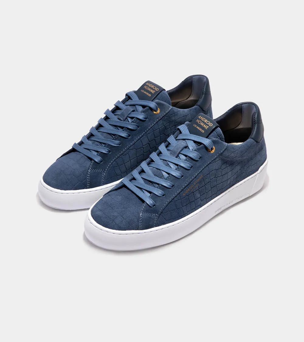 Zuma | Blue Caiman Croc Emboss Suede AHP241-12